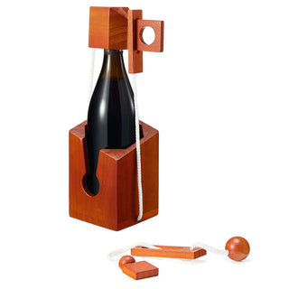 Wine Bottle Puzzle Game 3d Wooden Wine Bottle Holder Challenging Solve The Puzzle Lock Games For Adu
