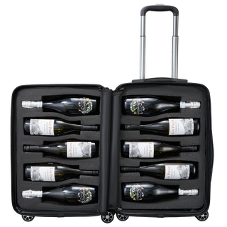 Wine Bottle Suitcase Holds 10 Standard 750 Ml Size Bottles Universal Airplane Luggage Case Tsa Appro