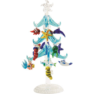 Seaside Christmas Blue Glass Tree