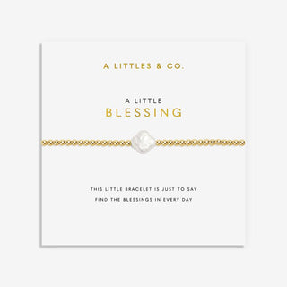 A LITTLE | BLESSING | Gold - Tone Plated | Bracelet | 6 7/8" stretch - Boutique Bella BellaBracelet
