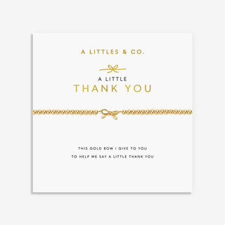 A LITTLE | THANK YOU | Gold | Bracelet | 6 7/8" stretch - Boutique Bella BellaBracelet