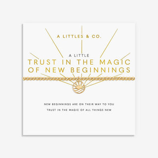 A LITTLE | TRUST IN THE MAGIC OF NEW BEGINNINGS | Gold - Tone Plated | Bracelet | 6 7/8" stretch - Boutique Bella BellaBracelet