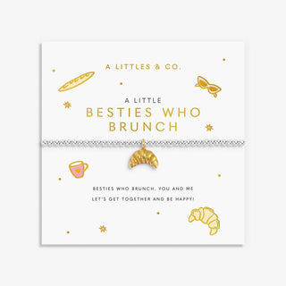 A LITTLE VIBES | BESTIES WHO BRUNCH | Silver Plated | Bracelet | 6 7/8" stretch - Boutique Bella BellaBracelet