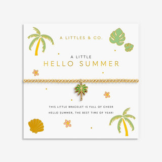 A LITTLE VIBES | HELLO SUMMER | Gold - Tone Plated | Bracelet | 6 7/8" stretch - Boutique Bella BellaBracelet