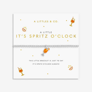 A LITTLE VIBES | IT'S SPRITZ O'CLOCK | Silver Plated | Bracelet | 6 7/8" stretch - Boutique Bella BellaBracelet