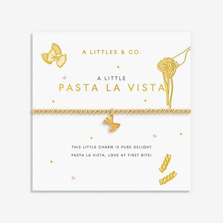 A LITTLE VIBES | PASTA LA VISTA | Gold - Tone Plated | Bracelet | 6 7/8" stretch - Boutique Bella BellaBracelet