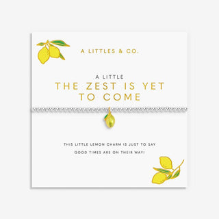 A LITTLE VIBES | THE ZEST IS YET TO COME | Silver Plated | Bracelet | 6 7/8" stretch - Boutique Bella BellaBracelet