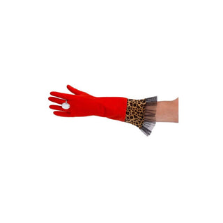 Red Leopard Kitchen Cleaning Gloves