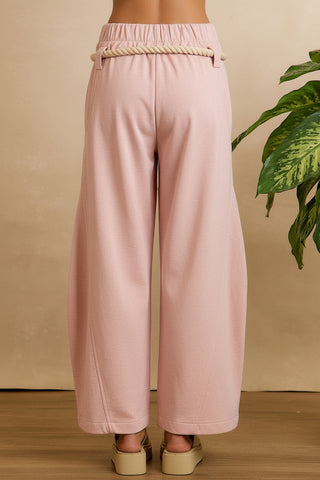 Refined Relaxation Barrel Leg Sweatpants - Pink