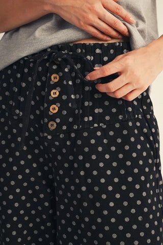 Midnight Dot Wide Leg Pants