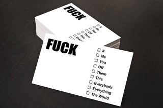 "Fuck" Business Cards, 25ct
