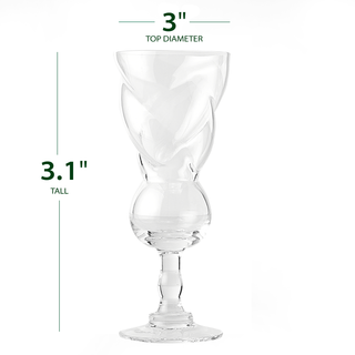 Absinthe Glasses Set Of 6 3OZ By Post Dinner Drinks Swiss Bulb Shape Tasting Glasses