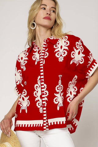 Abstract in Red - Boutique Bella BellaTops