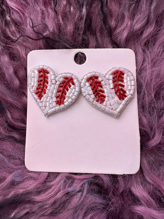 Acrylic Baseball Earrings - Boutique Bella BellaEarrings