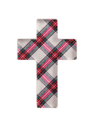 Acrylic Block Tartan Crosses - Assorted Colors - Boutique Bella BellaChristmas Decor