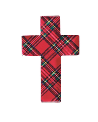 Acrylic Block Tartan Crosses - Assorted Colors - Boutique Bella BellaChristmas Decor
