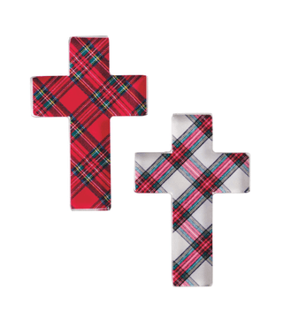 Acrylic Block Tartan Crosses - Assorted Colors - Boutique Bella BellaChristmas Decor