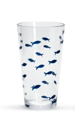 Acrylic Blue Fish Highball Drinking Glass - Boutique Bella Belladrinking glass