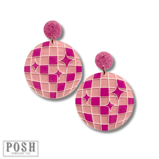 Acrylic disco ball earring - Boutique Bella BellaEarrings