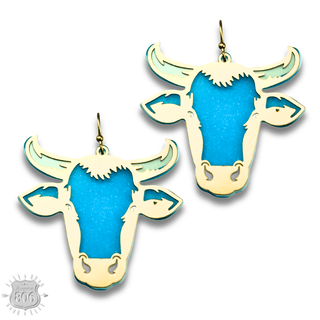 Acrylic steer head earring, last call - Boutique Bella BellaEarrings