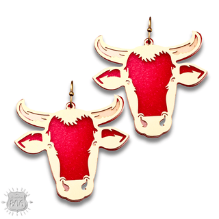Acrylic steer head earring, last call - Boutique Bella BellaEarrings