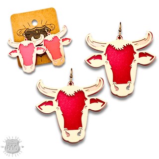 Acrylic steer head earring, last call - Boutique Bella BellaEarrings
