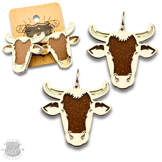 Acrylic steer head earring, last call - Boutique Bella BellaEarrings