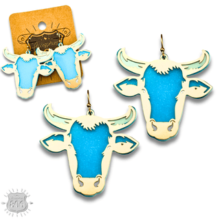Acrylic steer head earring, last call - Boutique Bella BellaEarrings