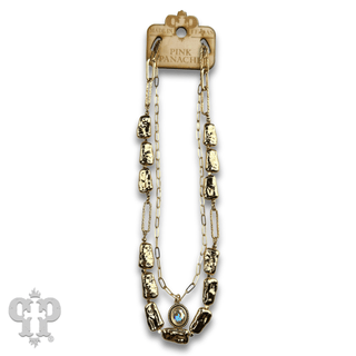 Acrylic stick pearl and crystal necklace - Boutique Bella BellaNecklaces