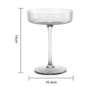 Ribbed Coupe Cocktail Glasses 8 Oz Set Of 2 Classic Manhattan Glasses For Cocktails Libbey Champagne
