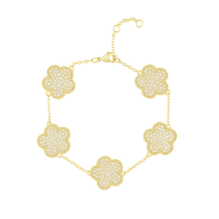 Adeline Clover Pave Bracelet - Boutique Bella BellaBracelet
