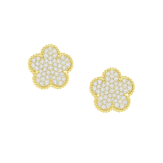 Adeline Clover Pave Stud - Boutique Bella BellaBracelet