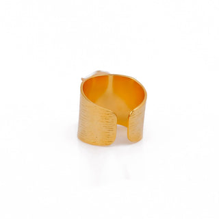 Adjustable Gold Pearl Ring – Natural Beauty in Boho Luxe - Boutique Bella BellaRing
