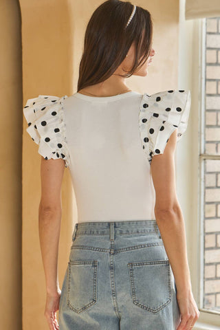 Flirt Alert Polka Bodysuit