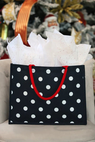After Dark Polka Dot Tote Bag Jess Lea - Boutique Bella BellaTote Bag