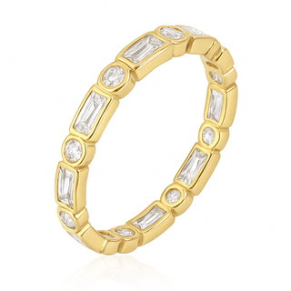 Aimee CZ Bezel Ring - Boutique Bella BellaRing