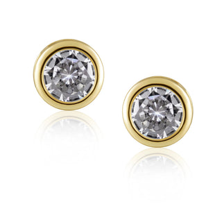 Alaina Bezel Studs - Boutique Bella BellaEarring