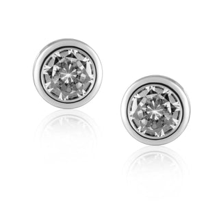 Alaina Bezel Studs - Boutique Bella BellaEarring