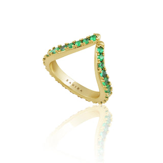Alara Emerald CZ Ring - Boutique Bella BellaRings