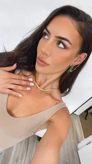 Alessia Emerald CZ Drop Earring - Boutique Bella BellaEarrings