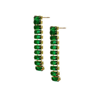 Alessia Emerald CZ Drop Earring - Boutique Bella BellaEarrings
