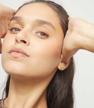 Aleteo Gold - Stud earrings with a butterfly shape - Boutique Bella BellaUno de 50 - Earrings