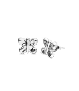 Aleteo Silver - Stud earrings with a butterfly shape - Boutique Bella BellaUno de 50 - Earrings