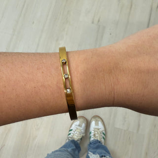 Alex CZ Bezel Bracelet - Boutique Bella BellaBracelet
