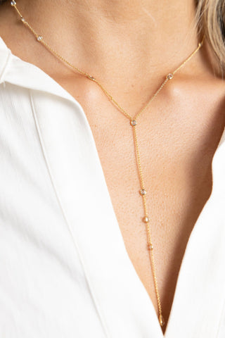 Alexia CZ Lariat - Boutique Bella BellaNecklace