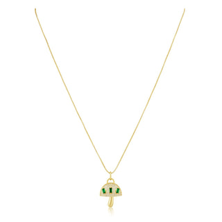 Alice Emerald Mushroom Pendant Necklace - Boutique Bella BellaNecklace