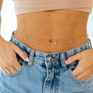 Alina Pearl Belly Chain - Boutique Bella Bella