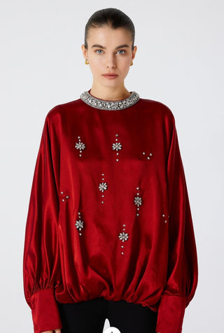 All Eyes on Me Top - Red - Boutique Bella BellaTops