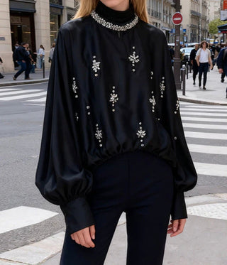 All Eyes on You Top - Black - Boutique Bella BellaBLOUSE