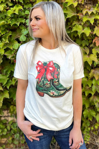 All I Want For Christmas Is Boots Tee - Boutique Bella Bellatee